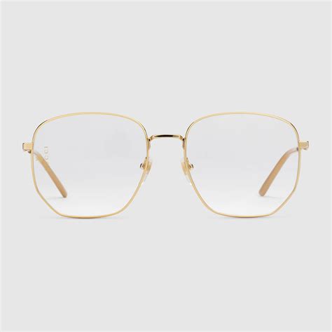 eyeglasses gucci gold|gucci metal eyeglass frames.